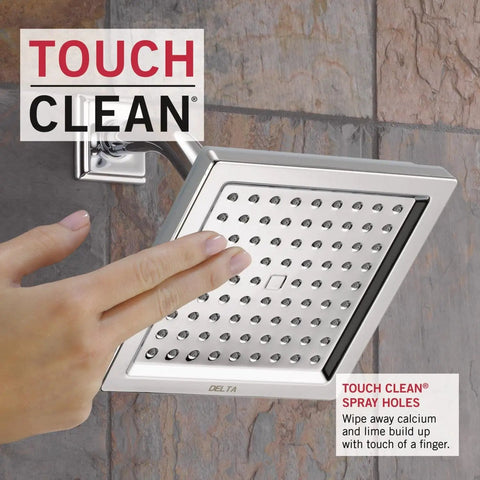 Dryden 14 Series Shower Trim Kit With Single Spray Touch Clean Head Chrome Finish T14251 Valve Not Included