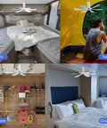 SCOOYEEES 17.7inch Portable Ceiling Fan USB Ceiling Fan Small Silent RV Fan for Camping Bed Tent Cruise Home Room in living spaces.
