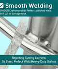 Smooth welding on stainless Port-A-Wrap arborist rigging tool for tree work, heavy duty for rope up to three quarters inch.