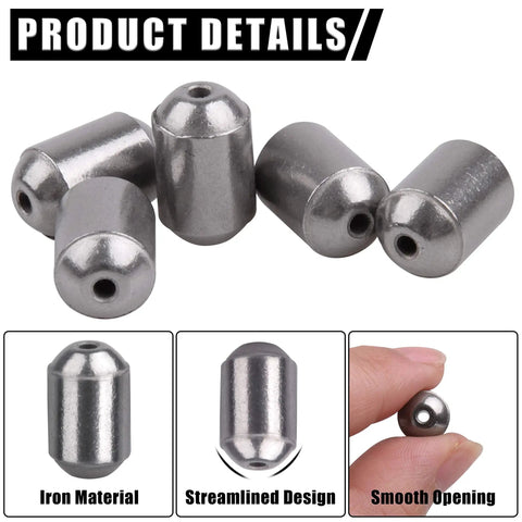 Egg Sinker Weights Set Thirty Pcs Fishing Sinkers Assortment With Tackle Box For Saltwater And Freshwater Fishing Bass Drop Casting Weights Durable Corrosion Resistant Oval Sinker Kit