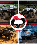 Red Half Inch By Twenty Two Inch Soft Shackle Rope For Offroad Recovery With 57000 Lbs Break Strength Beefy Heavy Duty
