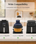 Three air fryers on Sliding Mat For Air Fryer AF141 AF101 FN101 With Smooth Glide Anti Slip Base Hanging Strap