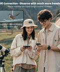 Couple using Wireless Telescope Eyepiece Camera With 64GB Memory, 1.5 Inch LCD Screen, Remote WiFi Viewing, dual phone connection