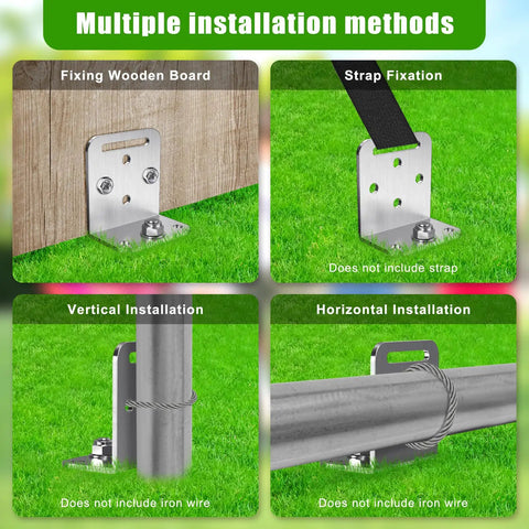 Multiple installation methods for 6 Pack 18 Inch Screw In Ground Anchors For Trampolines And Outdoor Play Equipment Fully Welded 2.7 Inch Wide Spiral Earth Anchors With L Bracket For Fence Posts Sheds Tents Canopies Swing Sets And Soccer Frames