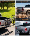 Rear Tailgate Molding Cap Spoiler For Dodge Ram 1500 2500 3500 2009 To 2018 Drop In Exact Fit Replacement Tailgate Protector shown on trucks