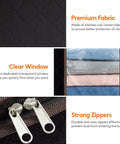 Six Pack Foldable Clothes Storage Bins With Clear Window And Reinforced Handles Durable Fabric Closet Organizer materials