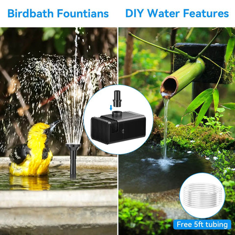 8W Solar Fountain Pump With Built In 3600mAh Battery For Bird Bath And Pond Water Feature No Fuss Dry Run Protection