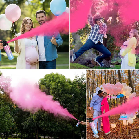 Totally Legit Gender Reveal Fire Extinguisher 2 Pack Smoke Bombs For Baby Shower Party Decor Sprays Over 10 Feet Long Distance Lasts More Than 6 Seconds Goes Off With A Super Bang For Boy Or Girl Parties