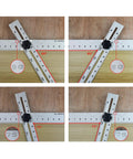 Foldable Triangle Ruler And Square Set For Carpentry And Woodworking, 24 Inch Aluminum Frame, showcasing 60 and 75 degree angles