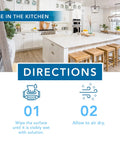 Kitchen cleaning instructions for Go To Alcohol Free Medical Grade Disinfecting Wipes Pack Of 2 With 160 Count And Extra Large Sheets