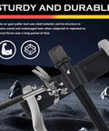 Built Tough Dual Purpose 2 Jaw Car Bearing Puller with hammer testing durability, sturdy steel structure shown
