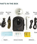 German Engineered Full HD Time Lapse Camera Built For Construction Progress And House Builds Garden Growth Outdoor Shots And Security Monitoring A Do It All Pick With Easy Setup And Included Mount Belt Rope And Wall Bracket, box contents.
