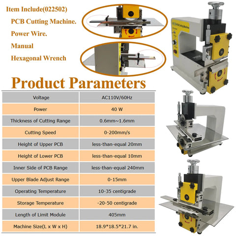 Pro Grade PCB Depaneling Machine with V Cut Separator Built for Pros, 110V 40W Electric PCB Cutter for Circuit Board Substrate