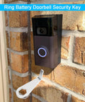 Ring Doorbell Tool Kit for Fast Battery Doorbell Install and Safe Removal All In One Screwdriver Key Tool Set installed on wall