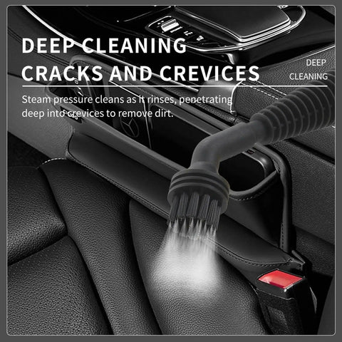 High Temperature Handheld Steam Cleaner With Cleaning Brush deep cleans car seat crevices