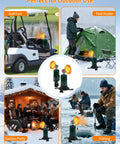 6800 BTU Golf Cart Propane Heater With Storage Box, Adjustable Cup Holder And Camping Base in various outdoor settings