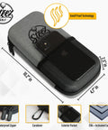 Golf Accessory Case And Bag Organizer Airtight Water Resistant Protective Hard Case for Phone Tees Ball Markers with Removable Glove Hanger