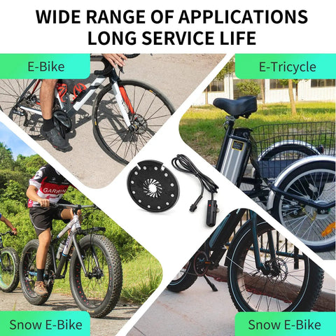 Bike Pedal Assist Sensor PAS D12L With 12 Magnets For Left Crank Install, Compatible With 36V 48V 52V 60V E Bikes KT D12L Style, Waterproof Connector, Plug And Play Install Accessory For Smooth Assist