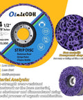 Fifteen Pack Strip Discs For Angle Grinders Four And A Half Inch By Seven Eighths Inch Paint Stripping And Rust Removal Wheels