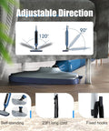 12 In 1 Steam Mop Is A Total Game Changer For Deep Cleaning Hardwood Floors And Tile With Detachable Handheld Mode showing adjustable direction and 23ft cord.