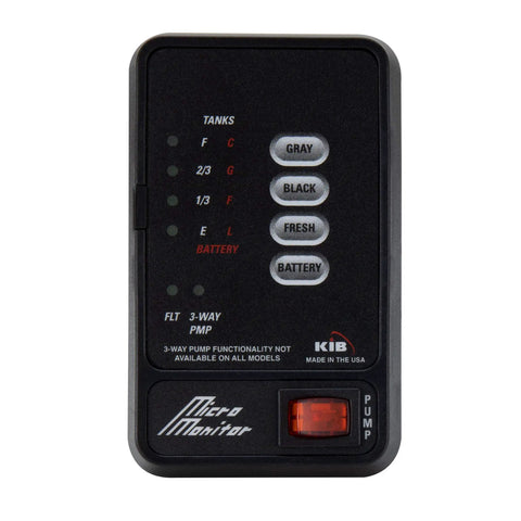 RV Tank Sensor Monitor Panel Replacement M21-KIB Panel Only For Fresh Water, Gray, And Black Tanks With Battery Voltage Readout, 12V