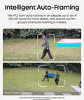 Two Camera Solar 4K Wireless Outdoor Security Kit With 360 Degree Coverage And Cross Cam Tracking highlighting PTZ auto-framing