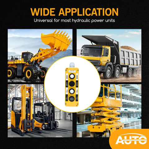 Waterproof Industrial 4 Button Pushbutton Switch For Hoist Crane With Box Holder Up Down Driving Electric Control