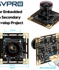 5MP USB Camera Module With 1944P 30Fps, Wide Angle M12 Fisheye Lens, IMX335 Sensor, UVC Webcam for Security Setup