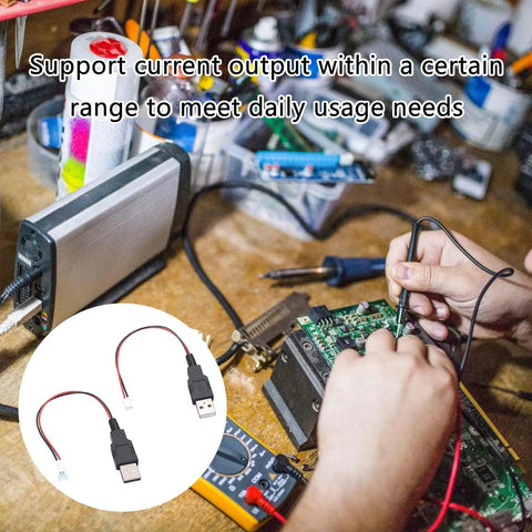 Usb Male To XH2.54 2P Terminal Cable For Power And Signal Transmission In Projects 2 Core Power Supply Wire Built For Prototyping Makers And Electronics Builds, 22cm