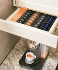 48 Pod Coffee Capsule Drawer Organizer For Nespresso Vertuoline Holds 48 Pods Waterproof Foam Tray in kitchen drawer
