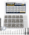 1200-Piece Heavy-Duty Workhorse, Self-Drilling Screws Assortment Kit, 410 Stainless Steel in storage case for metal wood plastic