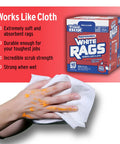 Hand cleaning with Professional White Rags Center Pull Box 200 Sheets 11 X 10 Inches Made In USA Ultra Absorbent for multiple uses