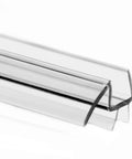 Shower Door Bottom Seal With Drip Rail For 1/4 Inch Glass, 36 Inch Long Sweep, Ultra Clear Polycarbonate, Durable Water Tight Seal