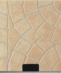 Close-up of Heavy Duty Black Stainless Steel Tile Display Hangers on a textured beige tile background.