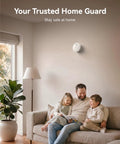 10 Year Battery Smoke Alarm With Photoelectric Sensor, UL217 10th Listed, Low Battery Alert, GS525A, Easy Install Fire Detector For Home Safety, 1 Pack mounted on wall