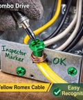 Installation of Bulk 100 Pcs Grounding Screws For Electrical Boxes 10-32 X 3/8 Inch Green Hex Head in junction box with wires