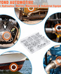580 Piece Aluminum Crush Washer Set With 18 Sizes M6 To M24 for auto, motorcycle and equipment oil drain plug gasket kit