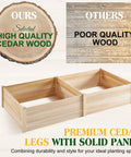 Wood Raised Garden Bed 8x4 Ft With 15 Inch Depth Open Base Planter For Vegetables Herbs And Flowers Durable Outdoor Box shown in cedar wood