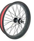 Side view of Beefy Front Fat Bike Wheel Set 20x4.0 Bolt On Rim For Snow Riding, 20 Inch Double Wall Aluminum Wheel With Dual Bearing Hub