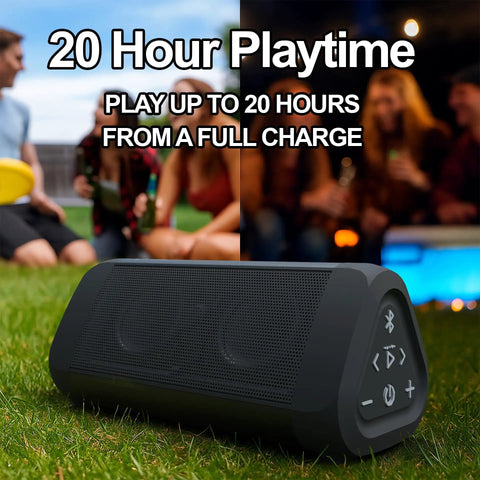 Angle 3 Ultra 2 Pack Portable Bluetooth Speakers With Dope Stereo Sound 14W Total Output 100 Ft Wireless Range IPX7 Waterproof