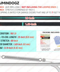 Heavy Duty 160Lb Garage Door Extension Springs Pair 25 Inch Rest Length 67 Inch Full Extension Double Loop Ends Black Coated