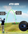 Series 4 Ultra Golf Rangefinder With Slope Switch Black, demonstrating slope adjustment feature on golf course