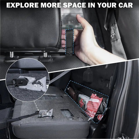 Rear Seat Quick Release For Ford F Series Trucks 2009 And Up Including F150 F250 F350 SuperCrew And SuperCab, 7075 Aluminum Back Seat Latch in use