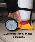 Portable LP Tank Carrier Cart With Wheels No More Heavy Lifting For Propane Tanks Heavy Duty Cylinder Dolly close-up on carpet