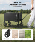 80 Quart On Wheels Ice Chest Cart With 2 Stage Telescopic Handle And Dual Swivel Casters for outdoor use