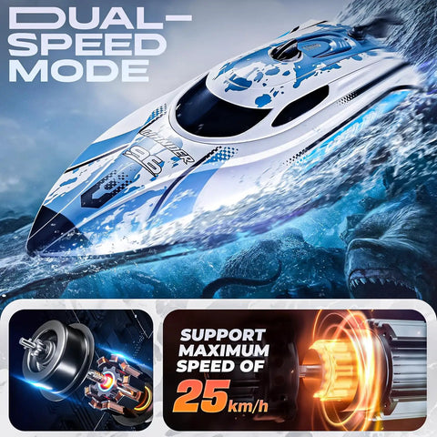 12 Inch Remote Control Boat For Lakes And Pools With 25 KPH Speed 700mAh Battery Waterproof Design Great For Kids And Adults