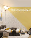 Plug In Corner Light 2 Pack With Switch, Modern Triangle Wall Light Fixture With Acrylic White Shade in child's bedroom