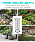 Two Pack Underground Worm Composting Bin With Gardening Gloves For Family Garden Outdoor Use Stainless Steel Round Composter With 360 Degree Ventilation And Easy Buried Setup displayed in various garden settings