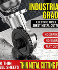 Upgraded Electric Drill Plate Cutter With Dual-Wheel Metal Nibbler System For Aluminum Steel Copper cutting thin steel sheets with no sparks.