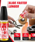Person applying Skateboard Bearing Lube 2 Pack for Smooth Bearings in Skateboards, Longboards, Scooters and Roller Skates, Fast Spins Jam Proof Oil 15ml Bottles Each Bundle to a skateboard bearing.